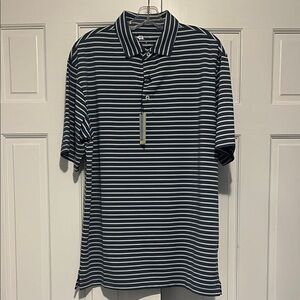 Men’s Onward Reserve Eagle Stripe Performance Polo navy stripe size Medium